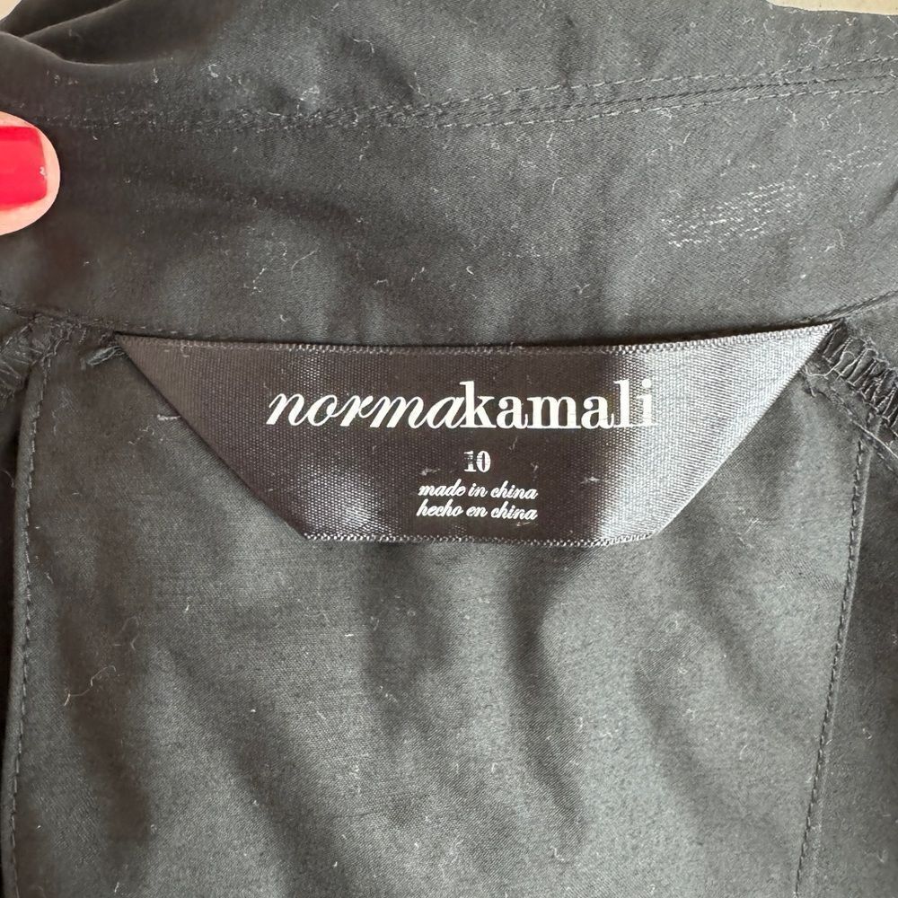 NORMA KAMALI Jacket Black Cropped Swing Lightweight Coat Women's Sz 10 - Picture 6 of 7